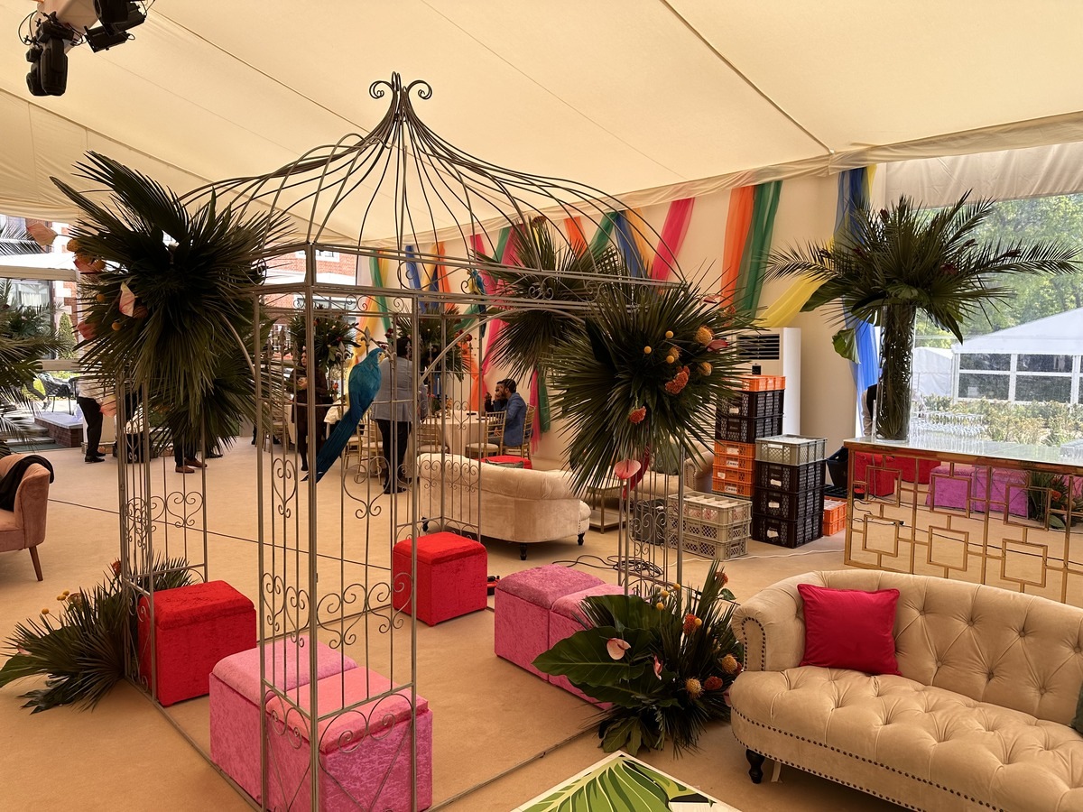Styled marquee lounge