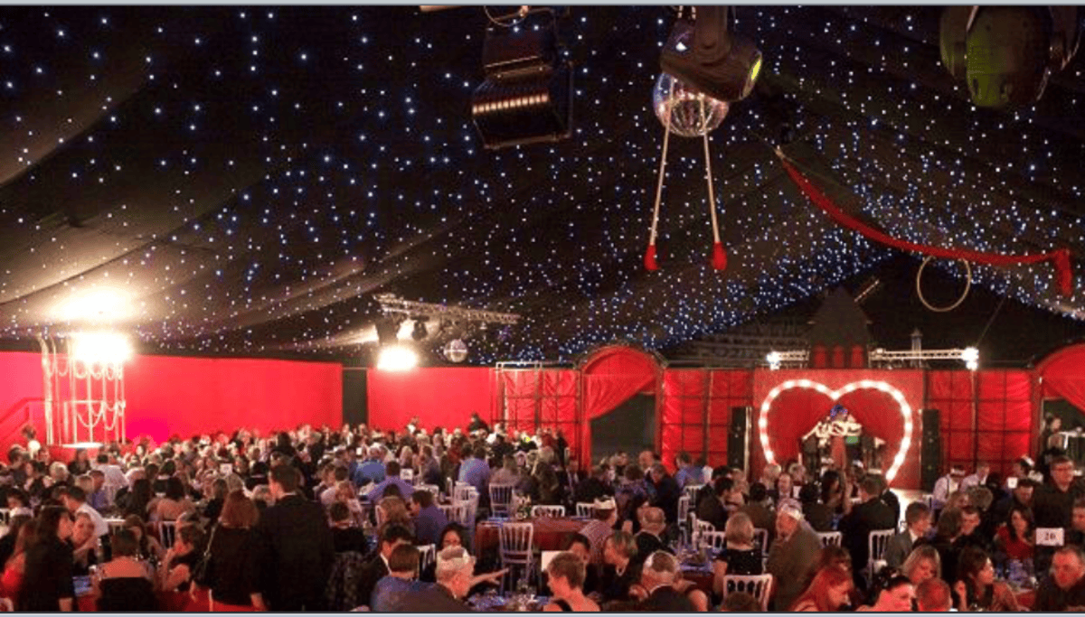 Themed gala interior